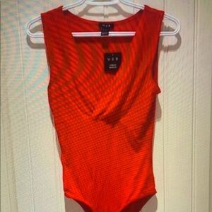 Women's Red Bodysuit Top